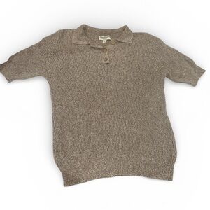 Norm Thompson Linen Blend Polo Sweater size M